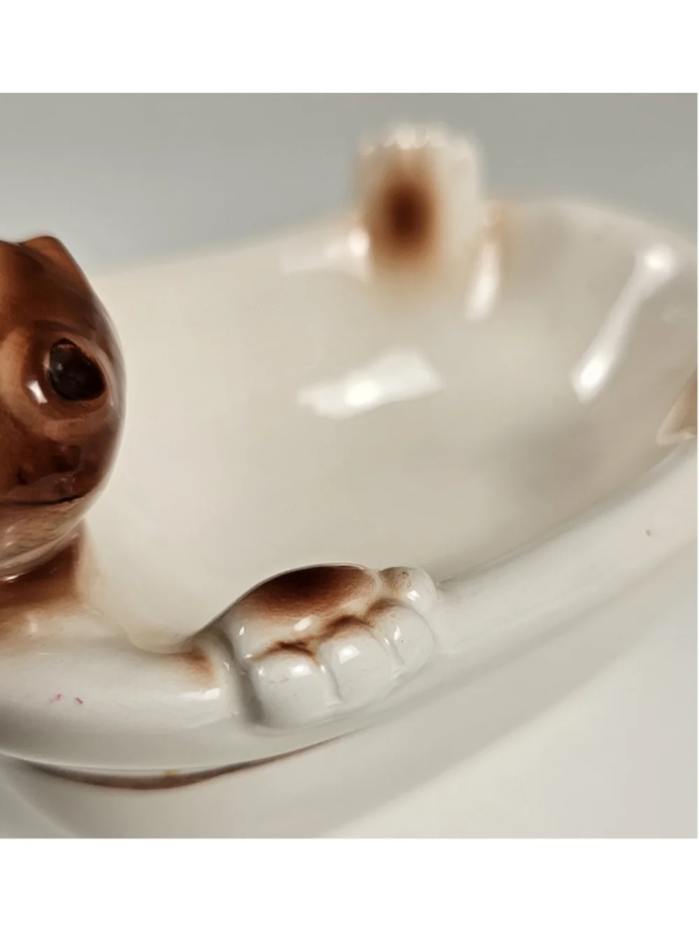 Vintage 1976 Seymour Mann Ceramic Hippo in Bathtub Soap Dish Sponge Holder